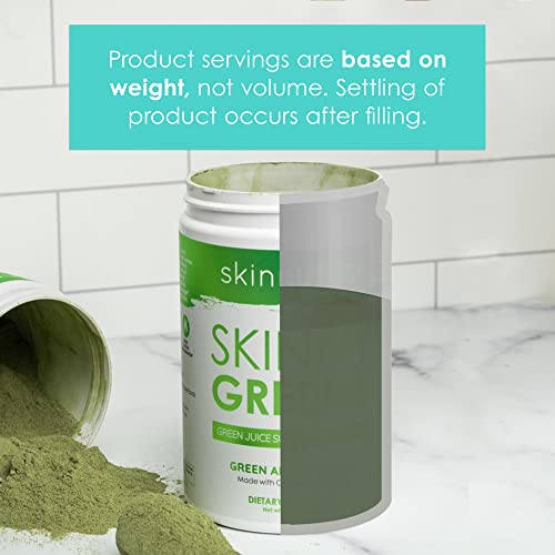 SkinnyFit Skinny Greens, Green Juice Superfood Powder, Green Apple Flavor, Natural Energy & Focus, Spirulina, Chlorella, 30 Servings