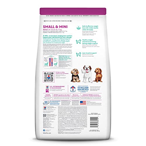 Hill's Science Diet Adult Perfect Weight Small & Mini Chicken Recipe Dry Dog Food, 12.5 lb. Bag