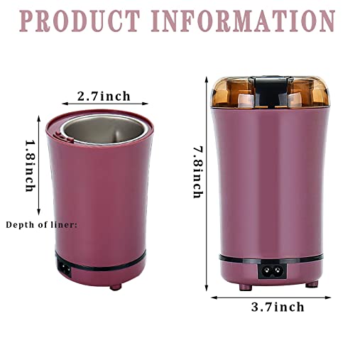 Electric Multifunctional Grinder.Electric Pill Crusher Grinder for Small or Large Pills,to Fine Powder. Pill Crusher Pulverizer Grinder for Elders or Pets. Small Dose Coffee Bean Grinder. (Purple)