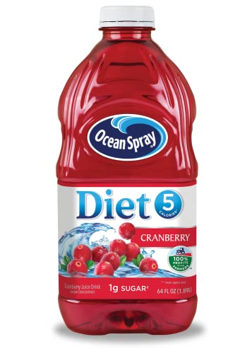 Ocean Spray Diet Variety Pack Juice Drink, 64oz Bottle (Pack of 4, Total of 256Oz), 64.0 Fl Oz