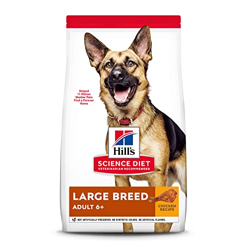 Hill's Science Diet Dry Dog Food, Large Breed Adult 6+ Senior, Chicken, Barley & Rice Recipe, 15 lb. Bag