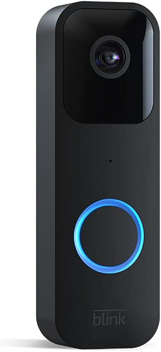 Blink Video Doorbell | Two-way audio, HD video, motion and chime app alerts and Alexa enabled — wired or wire-free (Black)