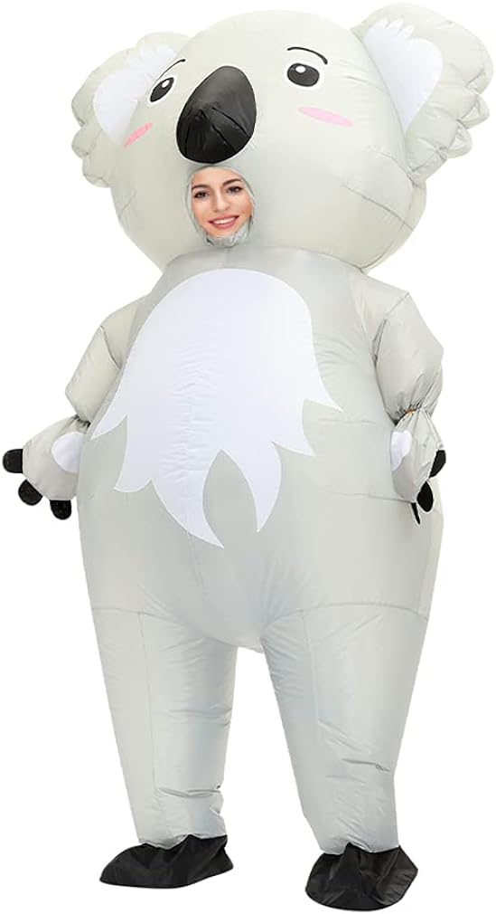 Arokibui Koala Inflatable Costume Adult Funny Blow up Costume Fancy Dress Costume Cosplay Party Christmas Halloween Costume