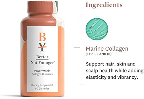 Better Not Younger Power Within Skin & Scalp Collagen Dietary Supplement and Significant Other Hair, Skin, & Nails Dietary Supplement Bundle, Gluten-Free Chewable Gummies