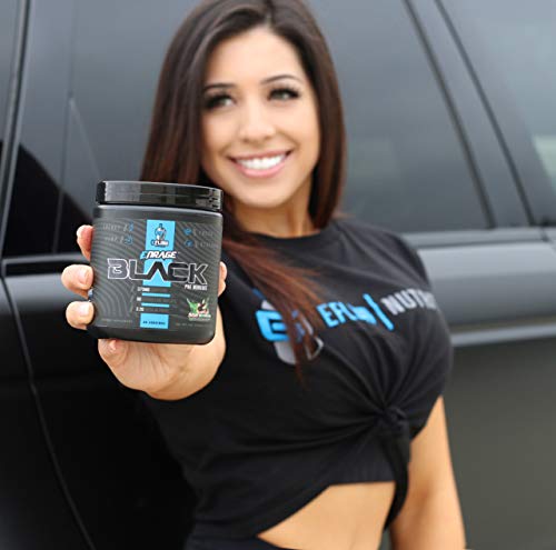 eFlow Nutrition Enrage Black High Stimulant Pre Workout Supplement - Preworkout Powder to Boost Energy, Pumps and Strength - 4 Flavors (30 Servings) (Sour Gummy)