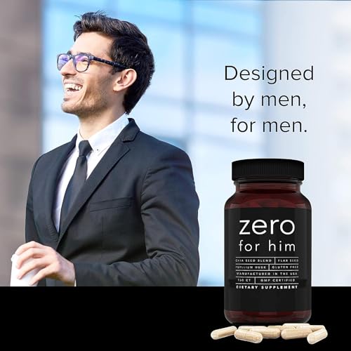 California Basics Fiber Supplements for Men (150 Count) - Daily Dietary Chia Flaxseed Psyllium Husk Vegan Capsules - High Fiber Supplement Pills Zero for Him Normal Strength Fiber Pills