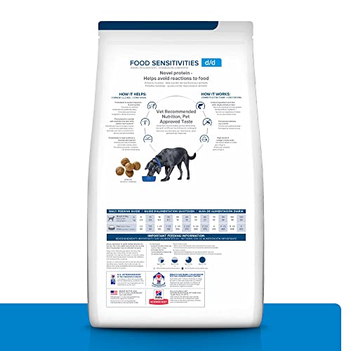 Hill's Prescription Diet d/d Skin/Food Sensitivities Potato & Salmon Formula Dry Dog Food, Veterinary Diet, 17.6 lb. Bag