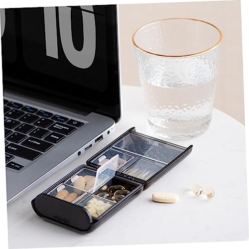 DOITOOL Box Purse Pill case Travel Medicine kit Travel Medicine Container Medication Travel Pill Organizer Vitamin Pill Storage Organizer Pills Dispenser Pills case Double Layer Wallet abs