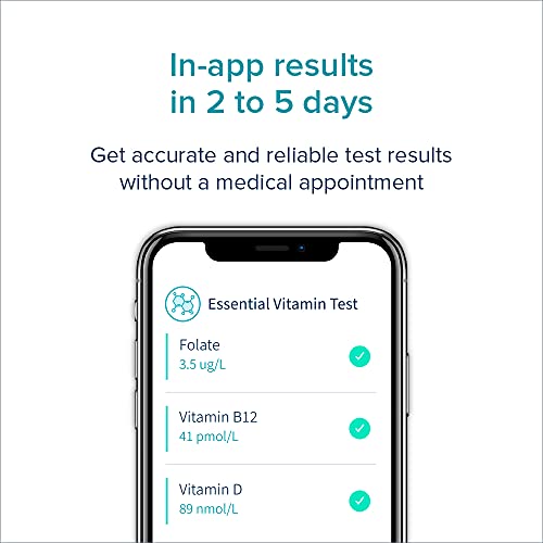 LetsGetChecked - at-Home Essential Vitamin Test (B12, D, E) | Private and Secure | CLIA Certified Labs | Accurate & Fast Online Results in 2-5 Days - (Not Permitted for use in NY)