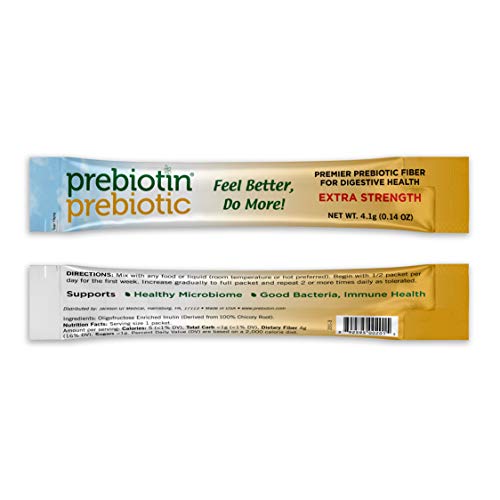 Prebiotin Prebiotic Dietary Supplement Fiber Powder - 4.1 Gram Stick Packs – 30 count - Formulated to Support Digestive Health - Balances Gut Microbiome, Boosts Your Own Probiotics & Enhances Immunity