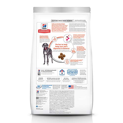 Hill's Science Diet Adult Large Breed Dog Dry Food, Perfect Digestion, Chicken Recipe, 22 lb. Bag