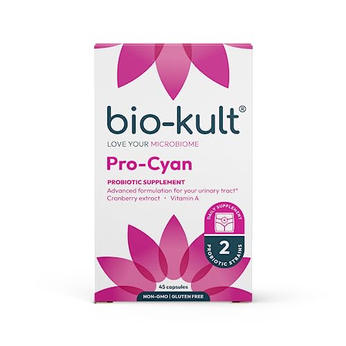 Bio-Kult Pro Cyan - 45 Capsules, Probiotics for Women, Probiotic Targeting Urinary Tract, with Cranberry Extract and Vitamin A, Lactobacillus acidophilus, Lactobacillus plantarum