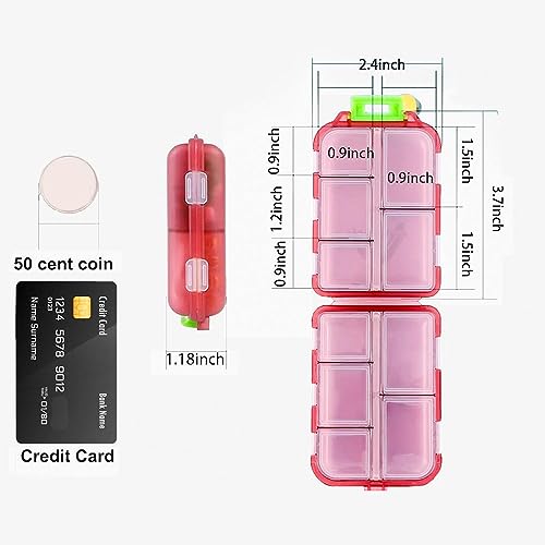 DIY Pocket Pharmacy with Medicine Labels Travel Daily Pill Container Mini Medication Organizer Storage Pill Organizer Travel Essentials Pill Case 7 Day Pill Organizer(Blue & 146 Lables)