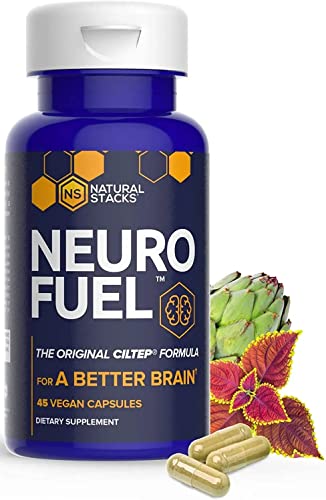 NATURAL STACKS NeuroFuel Brain Supplement & Focus Supplement - Improved Focus, Memory & Motivation - CILTEP Nootropics Brain Support Supplement Focus Pills & Energy Supplement (45ct)