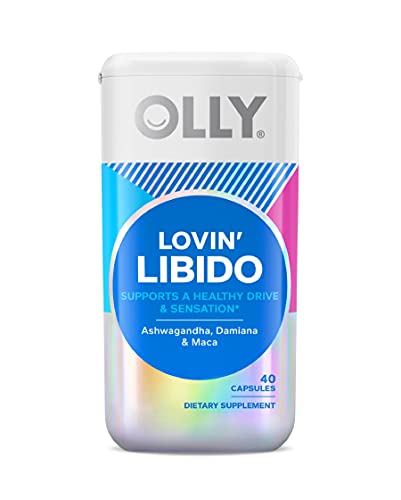 OLLY Lovin Libido Capsules, Boost Desire With Ashwagandha, Maca & Damiana, Vegetarian, Supplement for Women, 20 Day Supply (40 Count)