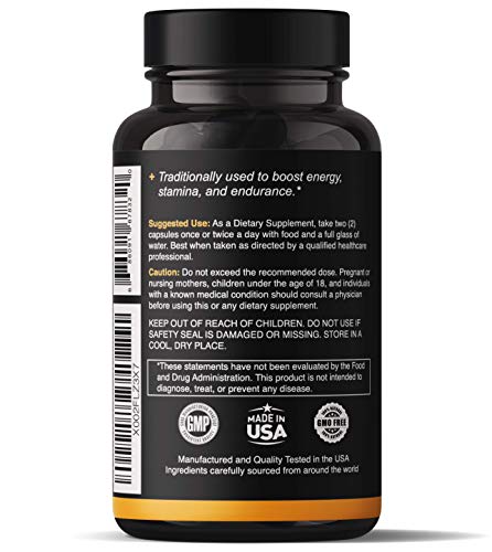 Natgrown Organic Maca Root Powder Capsules 1500 mg with Black + Red + Yellow Peruvian Maca Root Extract Supplement for Men and Women - Vegan Pills