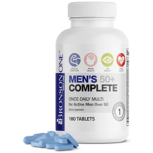 Bronson ONE Daily Mens 50+ Complete Multivitamin Multimineral, 180 Tablets