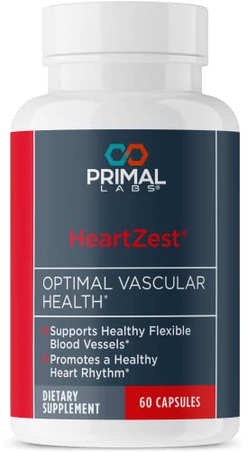 Primal Labs HeartZest - for Heart Health - Vitamin D3 & K2 Formula - 60 Capsules