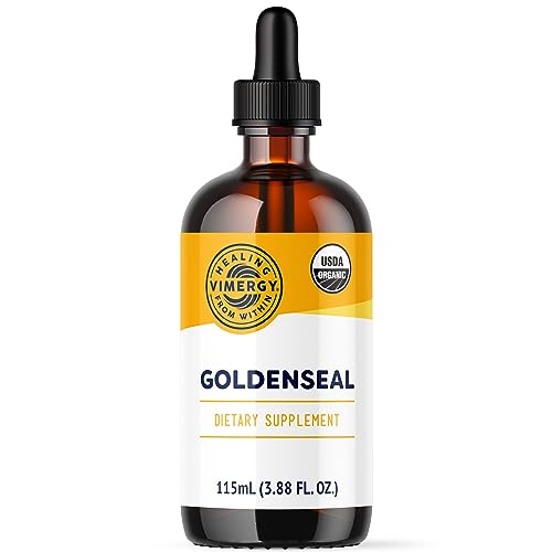 Vimergy USDA Organic Goldenseal Extract, 57 Servings – Alcohol-Free Goldenseal Tincture - Gluten-Free, Non-GMO, Kosher, Corn-Free, Soy-Free, Vegan & Paleo (115 ml)