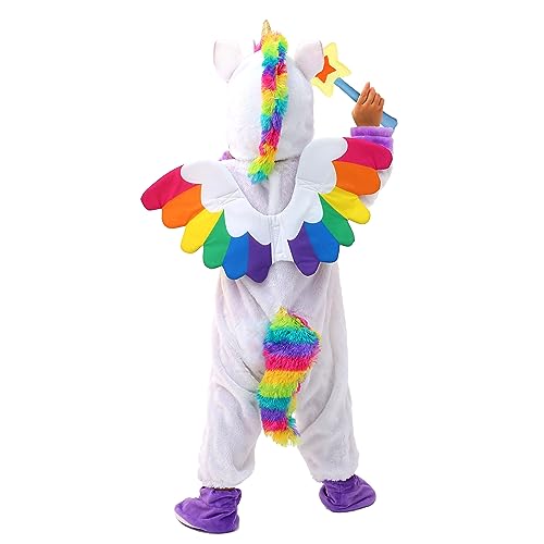 Spooktacular Creations Baby Unicorn Costume with Wings and Star Wand for Unisex Infant Halloween Dress Up Party (18-24 Mos)