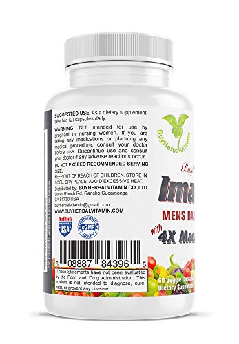 ImanNeed, All-in-One Men's Multivitamin with 4X Maca/Tongkat Ali (60 Veggie Capsules with 4X Maca, 4X Tongkat Ali, 4X Saw Palmetto, 4X Green Tea, L-Arginine, Muira Puama and Multivitamin)