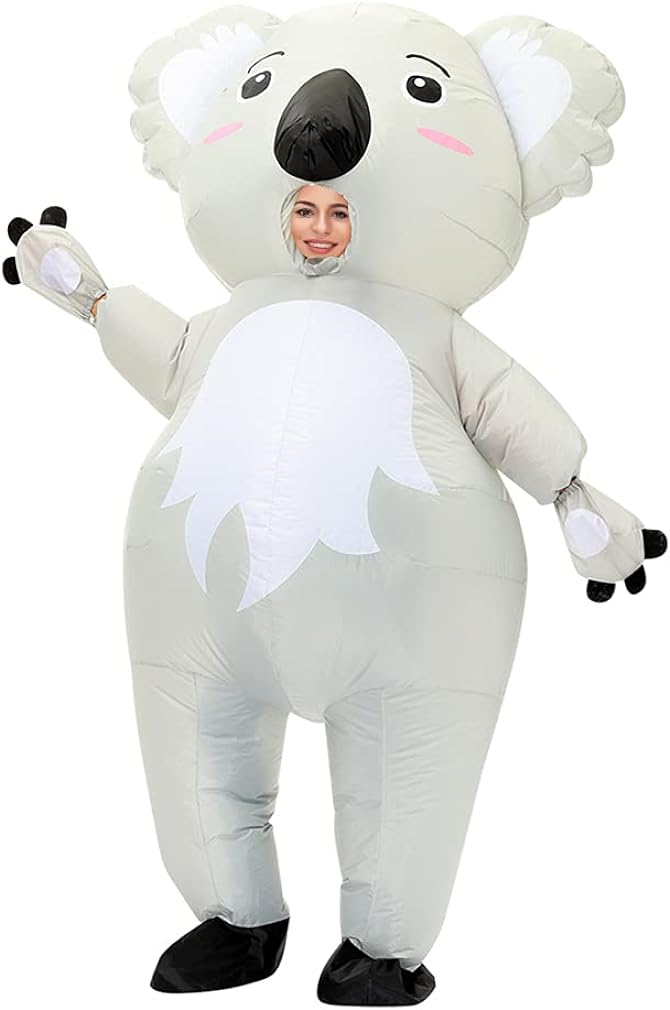 Arokibui Koala Inflatable Costume Adult Funny Blow up Costume Fancy Dress Costume Cosplay Party Christmas Halloween Costume