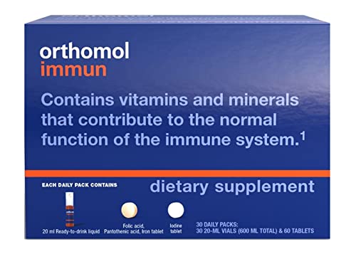 Orthomol Immun Vial, Immune Support Supplement,Capsule 30-Day Supply, Vitamins A, B, C, D, E, Zinc, Iodine