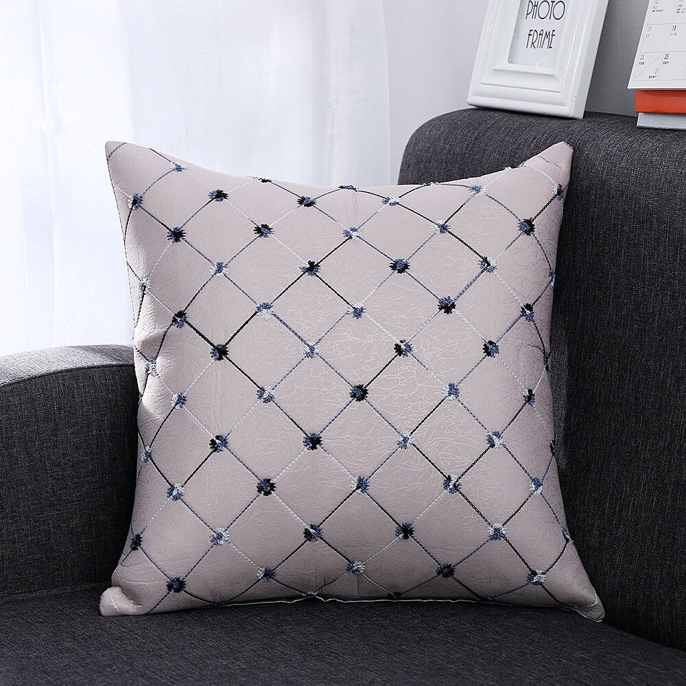 42.5 * 42.5 cm Fashion Grid Bed Sofa Throw Pillow