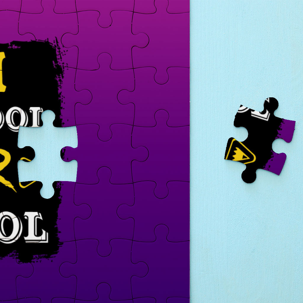 Too Cool for School Puzzles - Funny Saying Jigsaw Puzzle - Cool Design Puzzles