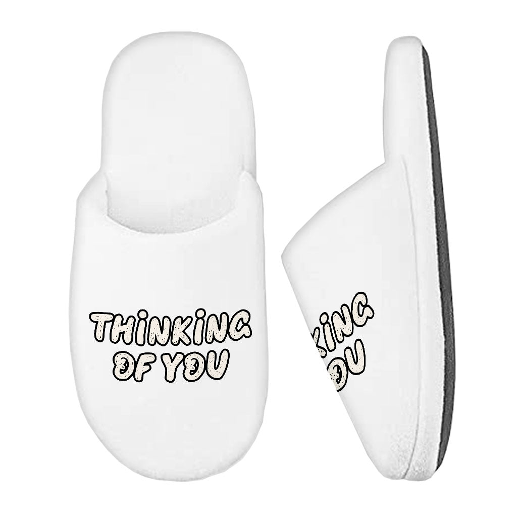 Thinking Of You Memory Foam Slippers - Cute Slippers - Trendy Slippers