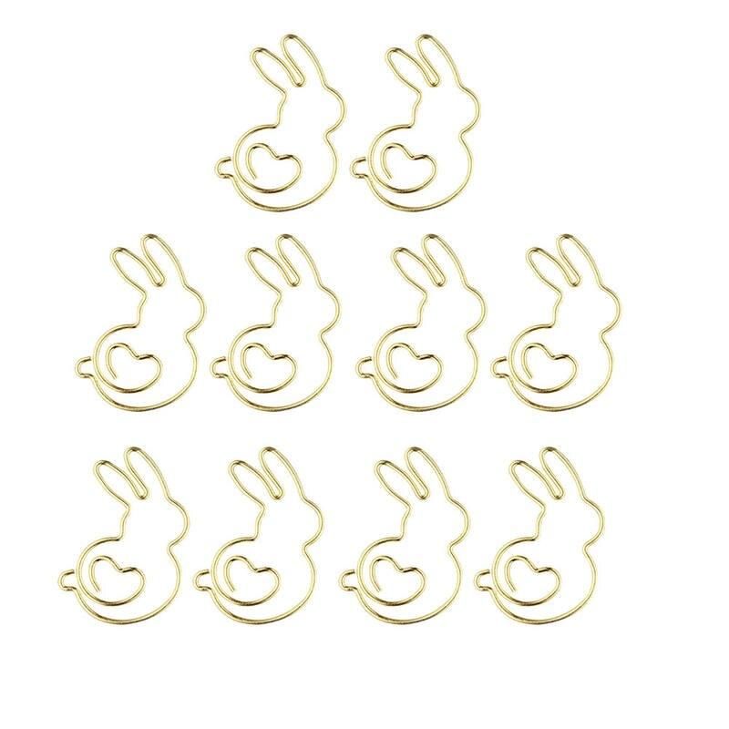 Cute Rabbit-Shaped Metal Paper Clips