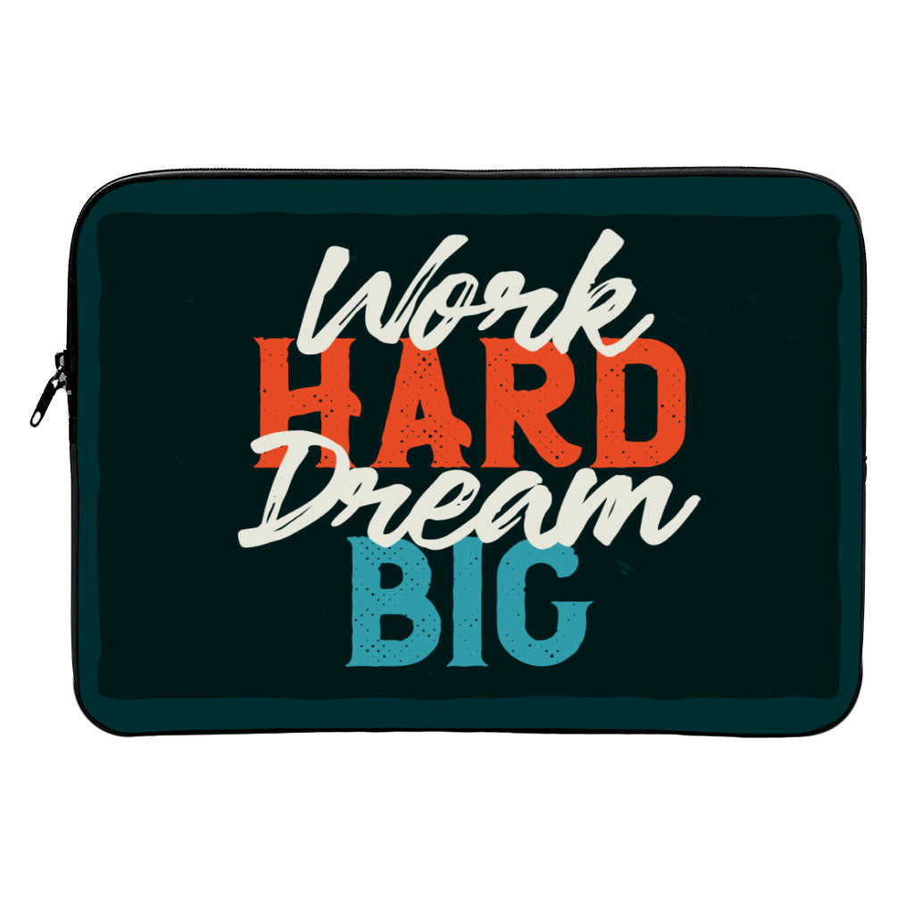 Work Hard Dream Big MacBook Air 14" Sleeve - Motivational Laptop Sleeve - Cool MacBook Sleeve