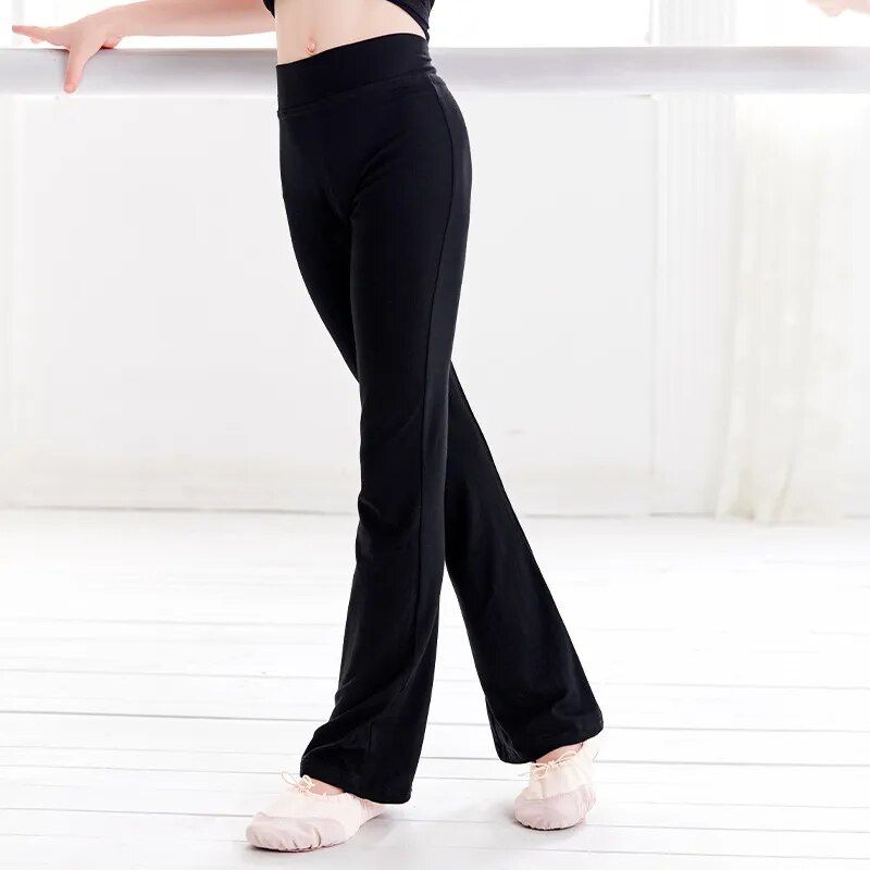 Kids' Versatile Flare Yoga & Dance Pants - High Waist, Comfort Fit