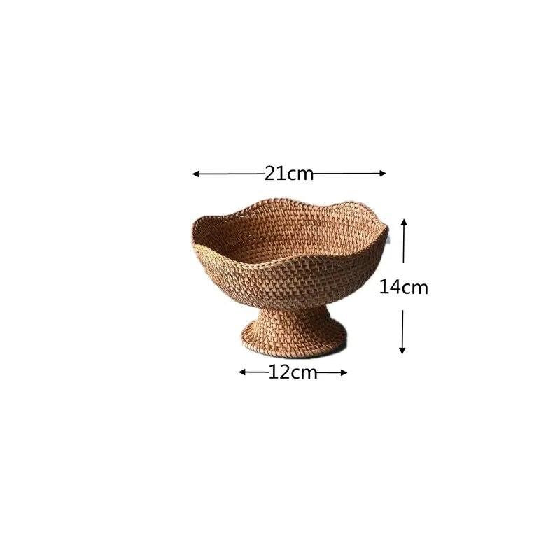 Creative Rattan Fruit Baskets - Natural Woven Storage Bowls