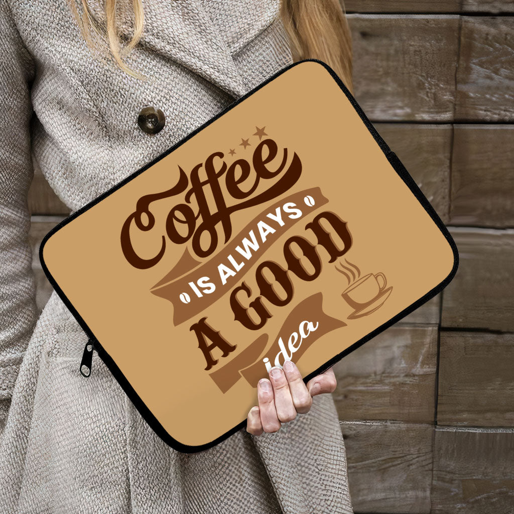 Coffee iPad Sleeve - Creative Tablet Sleeve - Themed Carrying Case