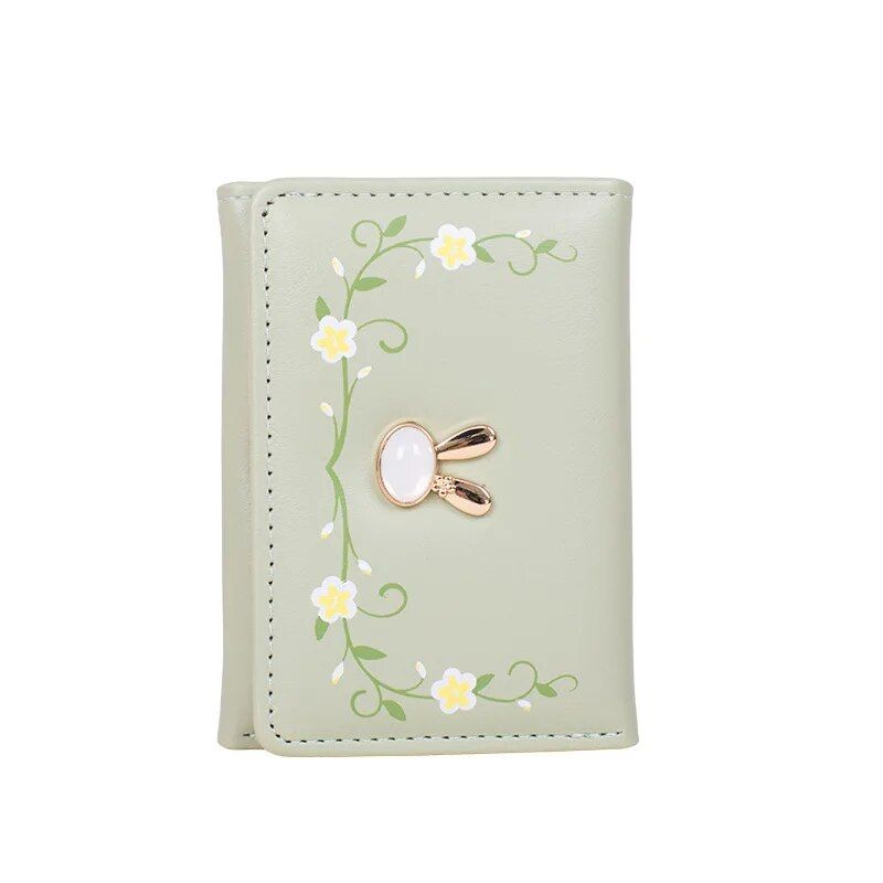 Charming Rabbit Three-Fold Multi-Card Wallet