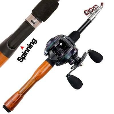 Ultimate Telescopic Fishing Rod and Baitcasting Reel Combo