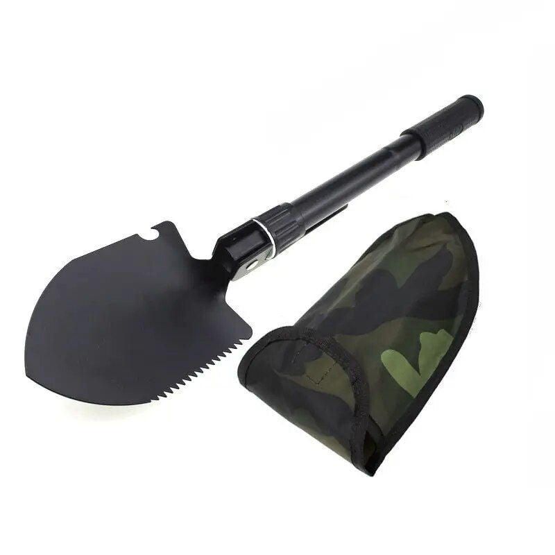 Compact Multipurpose Military-Grade Folding Shovel & Pickaxe for Outdoor Adventures