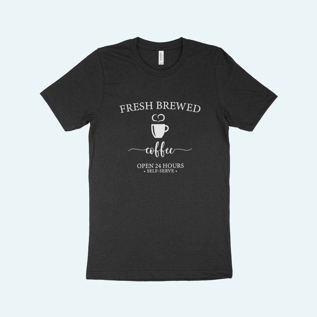 Fresh Brewed Coffee Unisex Jersey T-Shirt Made in USA