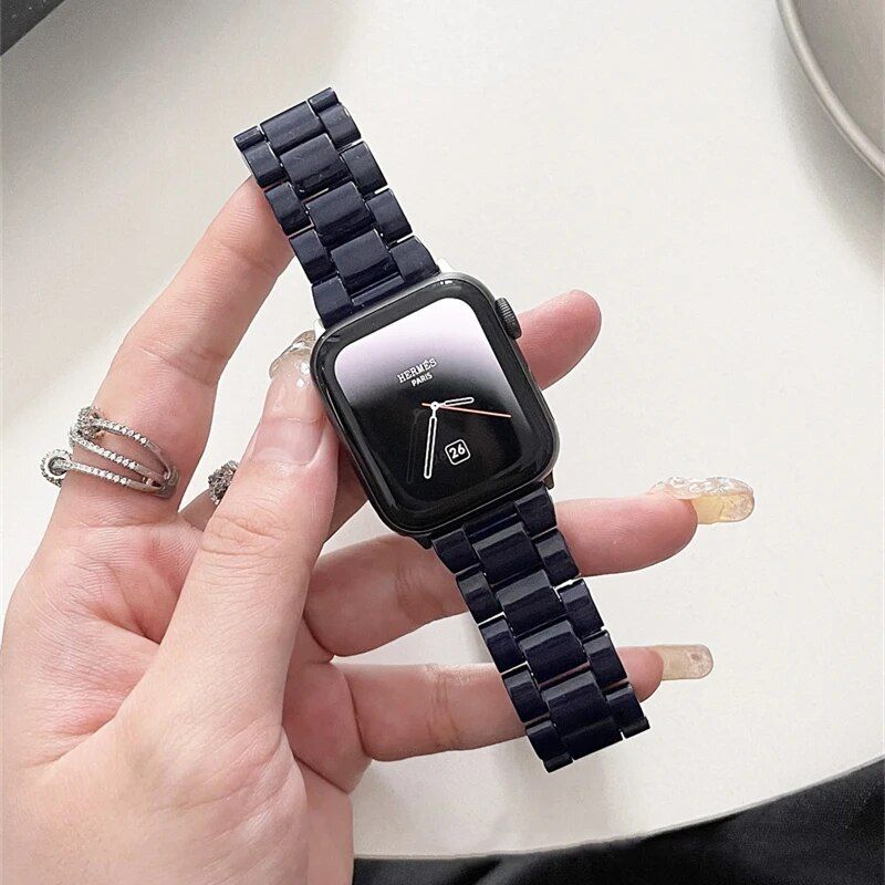 Chic Candy-Colored Resin Strap for 38mm-45mm Smartwatches