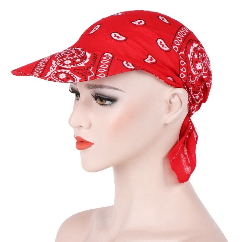 Multi-Season Women's Beach Turban with Sunscreen Brim