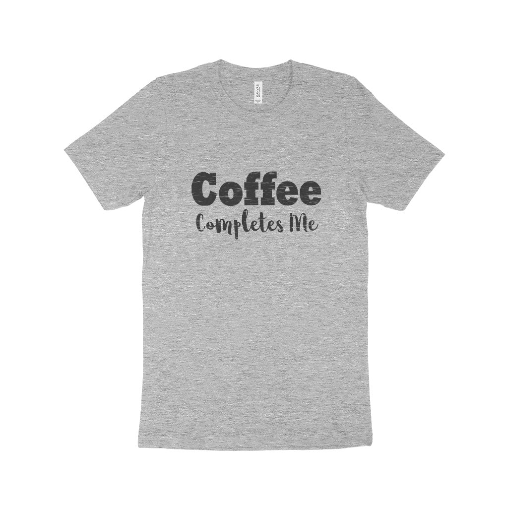 Coffee Completes Me Unisex Jersey T-Shirt Made in USA