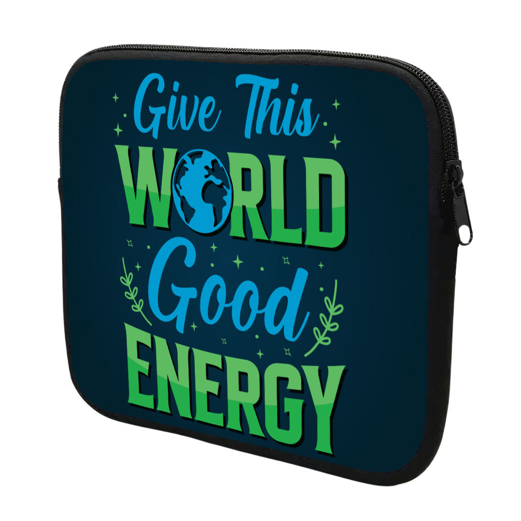 Give the World Good Energy MacBook Air 14" Two-Sided Sleeve - Cute Laptop Sleeve - Printed MacBook Sleeve