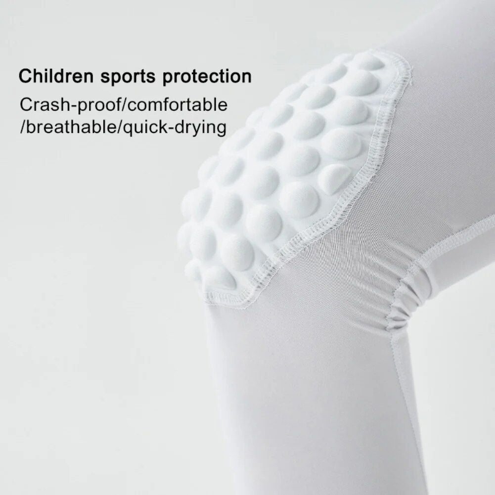 Kids' 3/4 Sports Protective Leggings: Quick-Dry, Anti-Collision for Football, Basketball & More