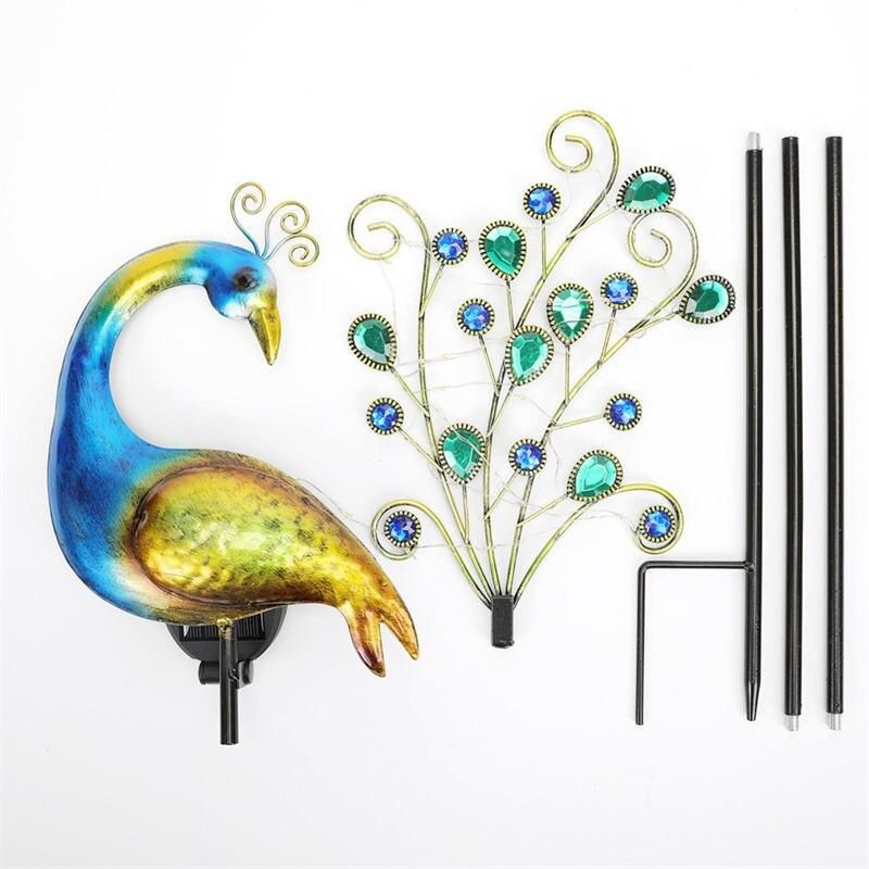 Enchanting Solar-Powered Peacock LED Lawn Light