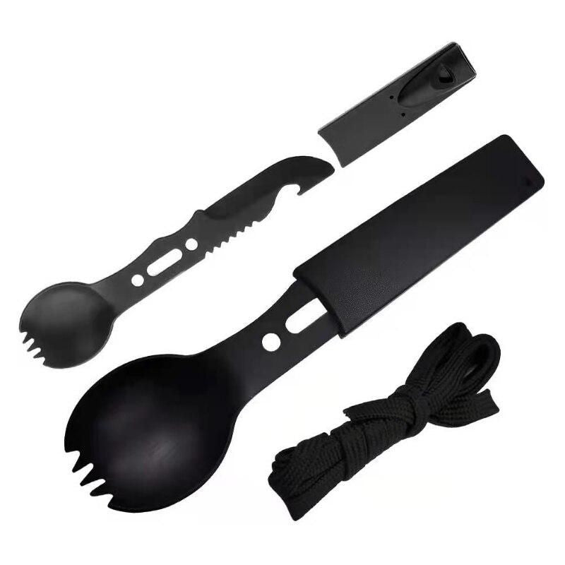 Stainless Steel Camping Cutlery Set - Durable Outdoor Knife, Fork, and Spoon