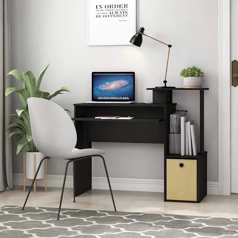 Compact Home Office Computer Desk with Storage Bin