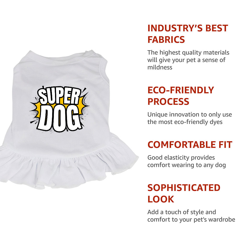 Super Dog Sundress - Colorful Dog Dress Shirt - Graphic Dog Clothing