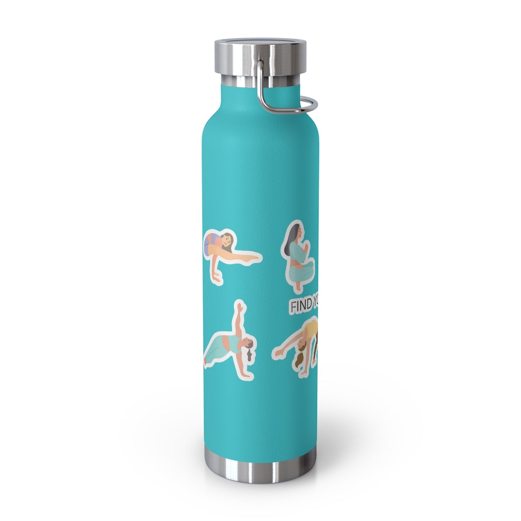 Yoga Poses Find Your Balance Insulated Bottle 22oz