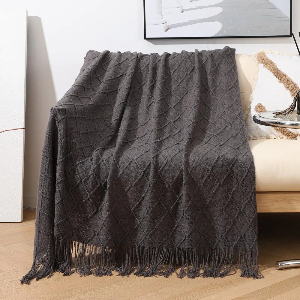 Knitted Blanket Sofa Cover